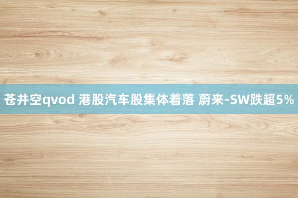 苍井空qvod 港股汽车股集体着落 蔚来-SW跌超5%