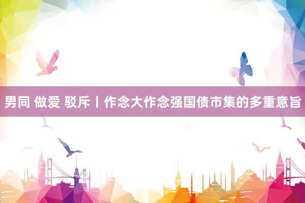男同 做爱 驳斥丨作念大作念强国债市集的多重意旨